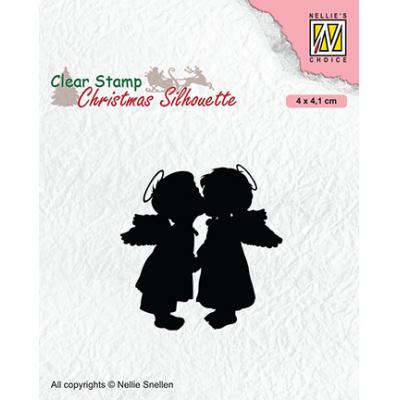 Nellie's Choice Clear Stamp - Two Kissing Angels